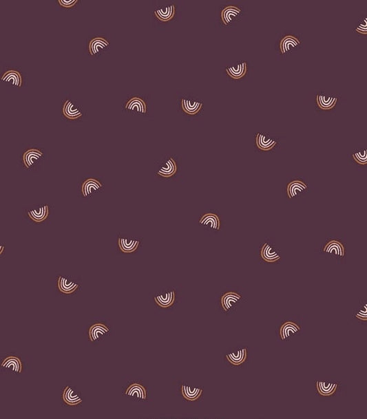 Cotton + Steel Always Look For Rainbows Fabric Collection Mini Rainbows on Nightshade Premium 100% Cotton Quilt Shop Quality Fabrics