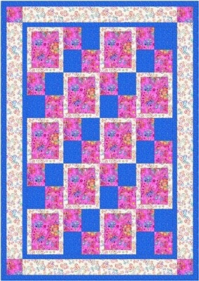 Fabric Cafe Park Place Quilt Pattern Finished Size: 43"x61"