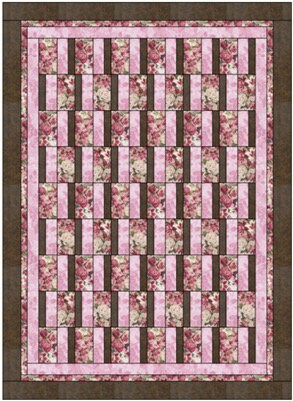 Fabric Cafe Simply Strips Quilt Pattern Finished Size 44.5"x61"