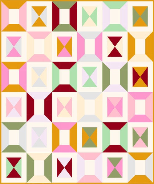 DIGITAL DOWNLOAD Cotton Street Commons Manchester Square Quilt Pattern Finished Size 60"x72"