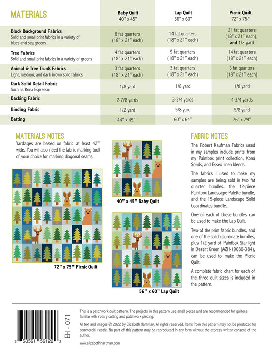 Elizabeth Hartman Lookout Quilt Pattern - 3 Size Variations Per Pattern