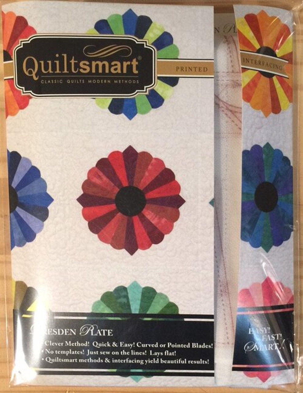 Quiltsmart Dresden Plate Quilt Printed Interfacing Pack - 3 Size Variations Per Pattern