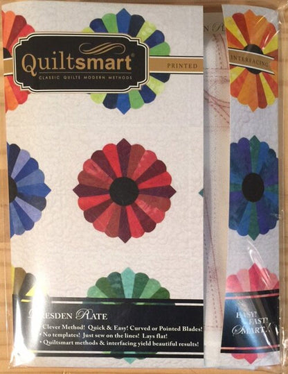 Quiltsmart Dresden Plate Quilt Printed Interfacing Pack - 3 Size Variations Per Pattern