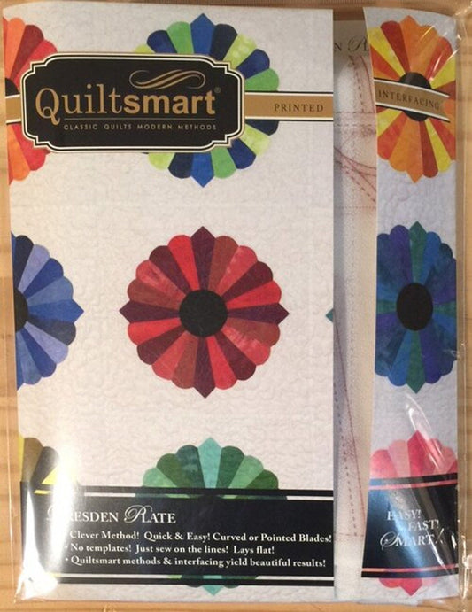 Quiltsmart Dresden Plate Quilt Printed Interfacing Pack - 3 Size Variations Per Pattern