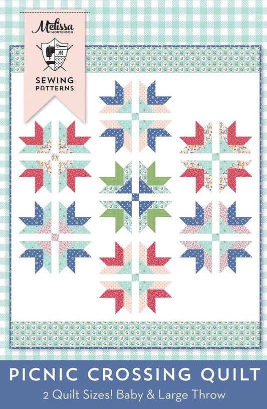 Melissa Mortenson Sewing Patterns Picnic Crossing Quilt Pattern - 2 Size Variations Per Pattern