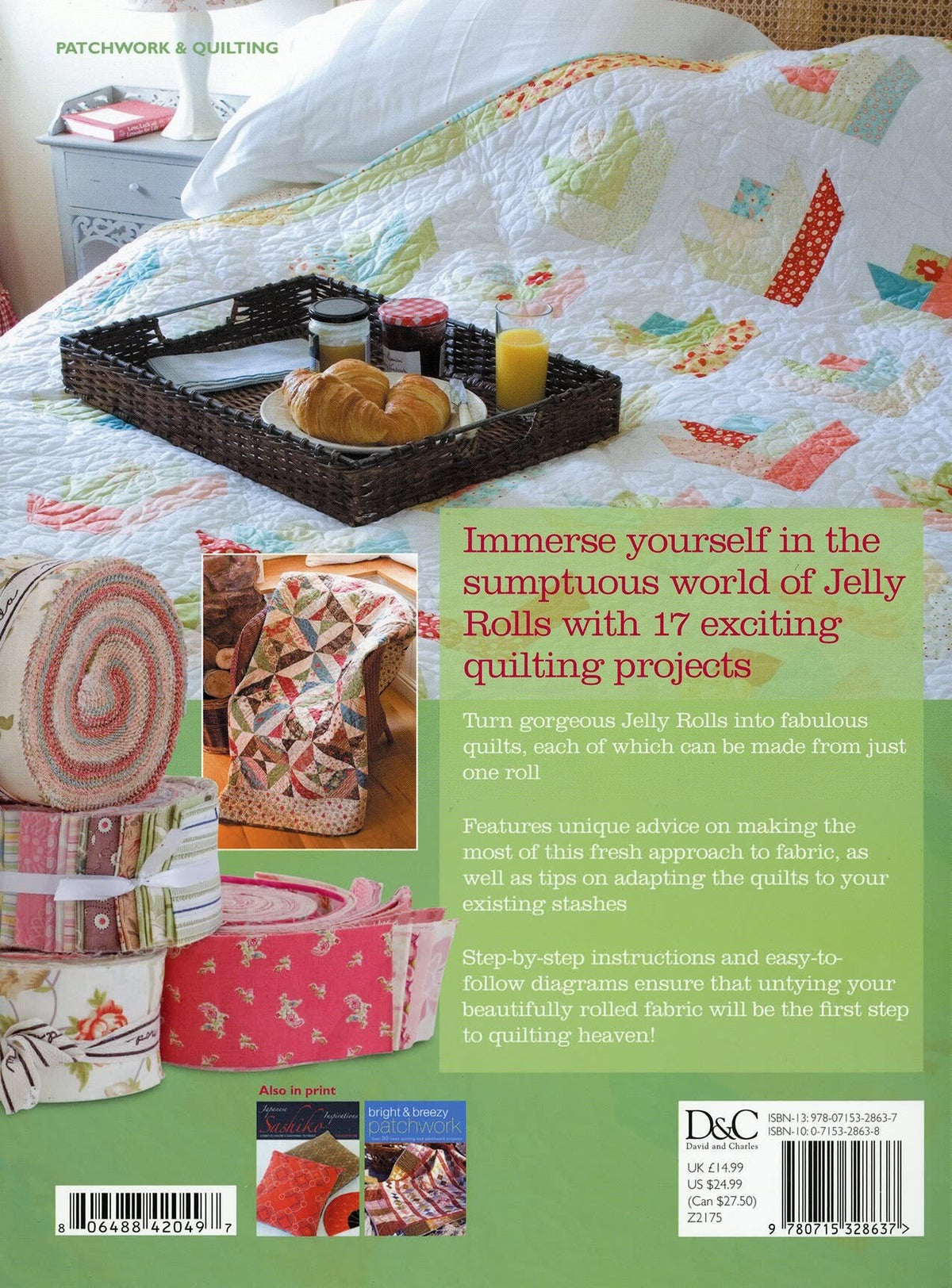 David & Charles Pam & Nicky Lintott Jelly Roll Quilts Pattern Book - 17 Projects Per Book (Softcover)