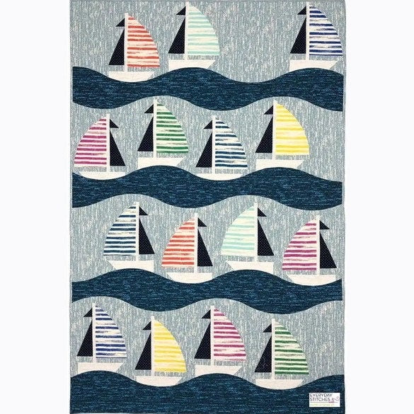 Everyday Stitches Newport Sails Quilt Pattern - 3 Size Variations Per Pattern