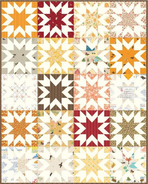 Live-Love-Sew Pattern Co American Honey Quilt Pattern Finished Size: 70"x87"