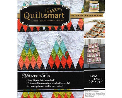 Quiltsmart Mountain Tops Quilt Printed Interfacing & Instructions Pack - 2 Size Variations Per Pattern