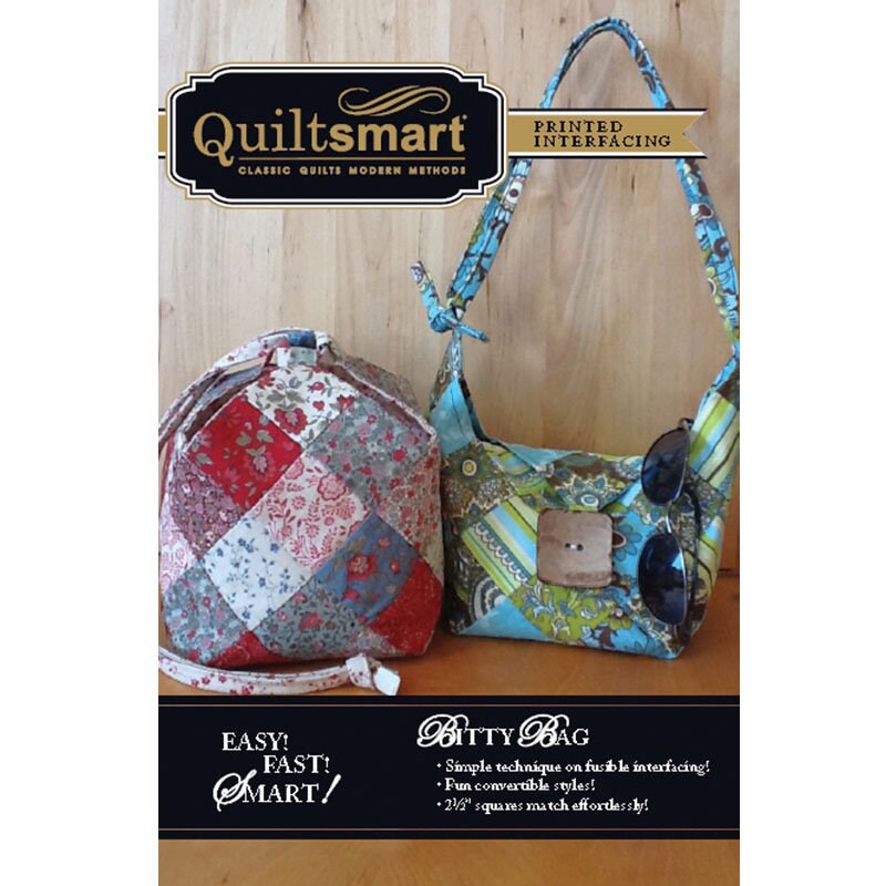 Quiltsmart Bitty Bag Printed Interfacing & Instructions Pack