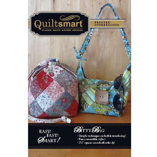 Quiltsmart Bitty Bag Printed Interfacing & Instructions Pack