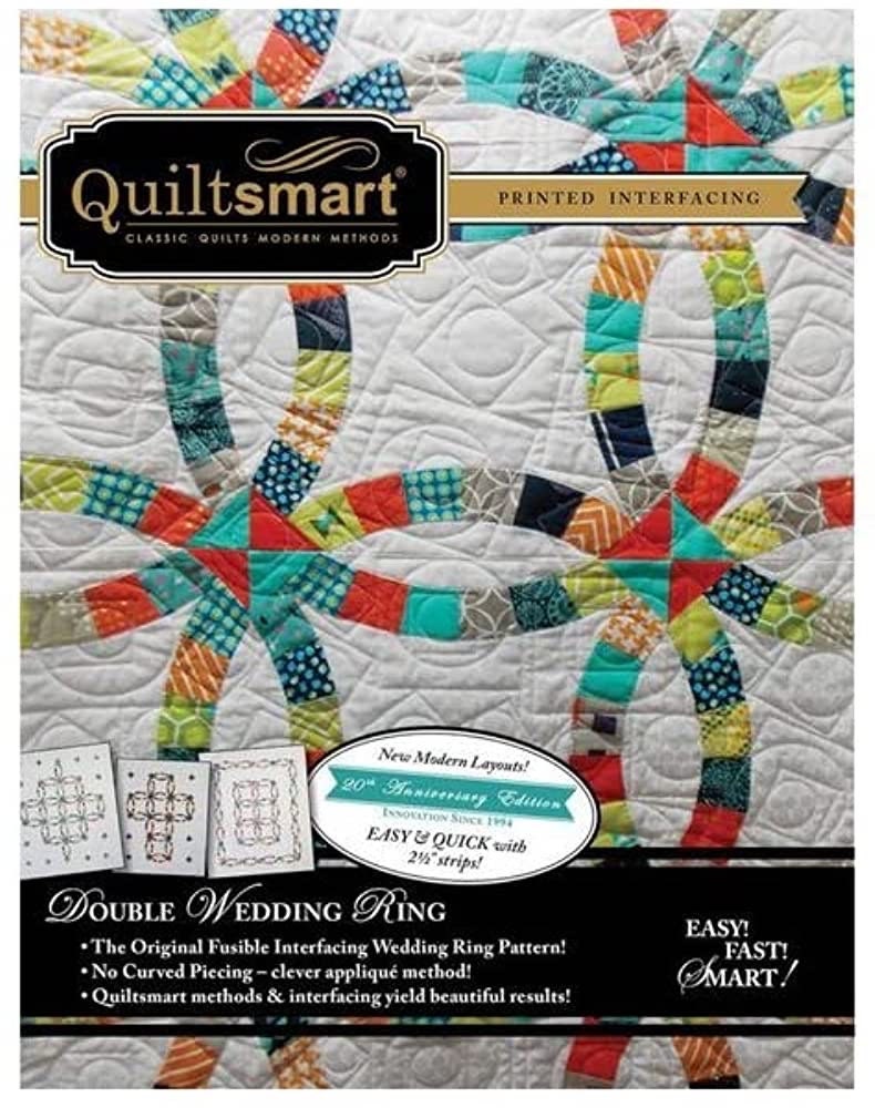 Quiltsmart Double Wedding Ring Quilt Printed Interfacing Pack - 4 Size Variations Per Pattern