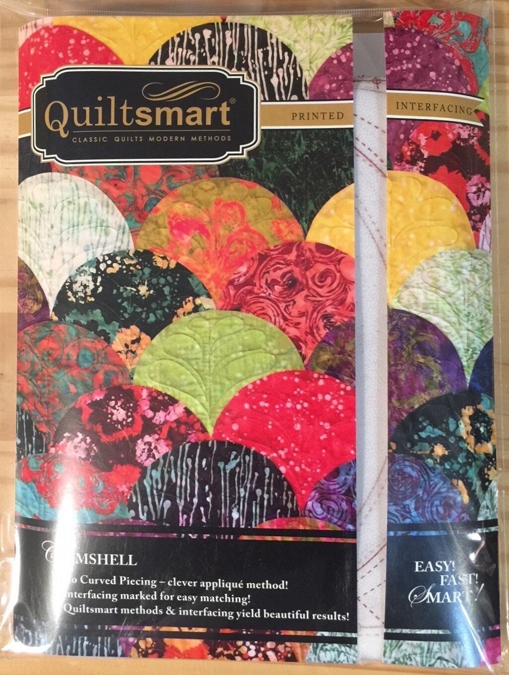 Quiltsmart Clamshell Quilt Printed Interfacing Pack - 3 Size Variations Per Pattern
