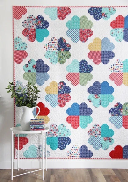 Cluck Cluck Sew Clover Quilt Pattern - 4 Size Variations Per Pattern