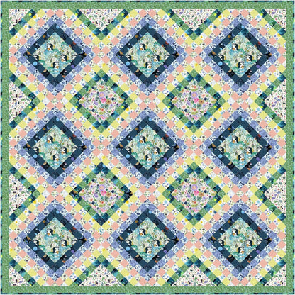 Tourmaline & Thyme Age of Aquarius Quilt Pattern Finished Size: 89"x89"