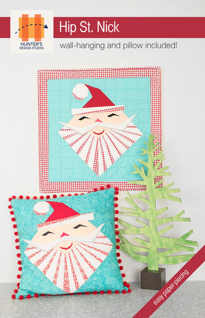 Hunter's Design Studio Hip St. Nick Wall Hanging Pattern - 2 Size Variations Per Pattern