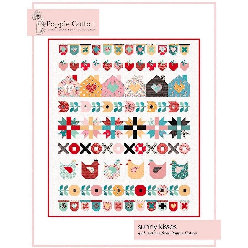 Poppie Cotton Sunny Kisses Quilt Kit Featuring Poppie Cotton Hopscotch & Freckles Finished Size: 68"x80"
