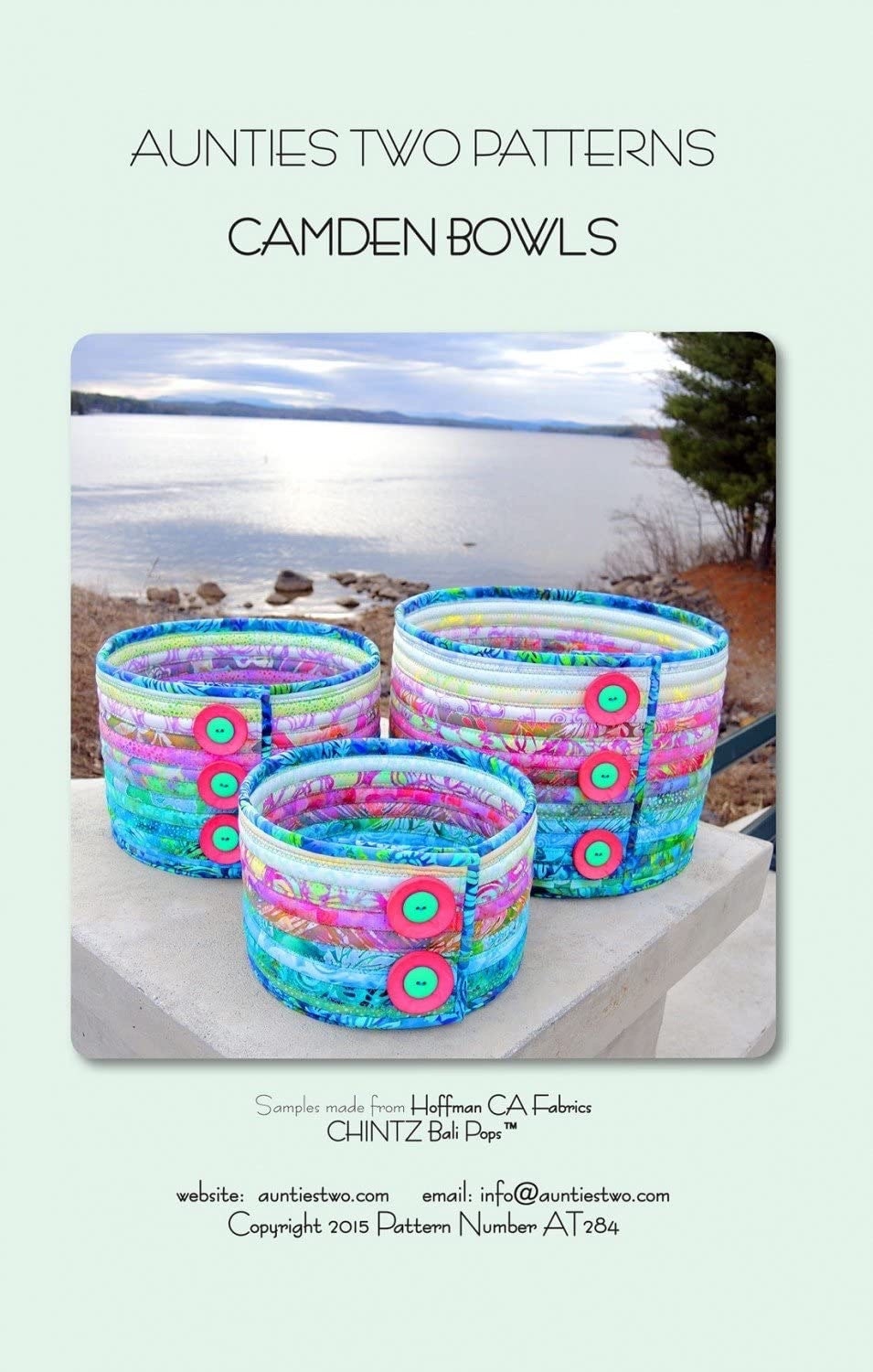 Aunties Two Camden Bowls Pattern - 3 Size Variations Per Pattern