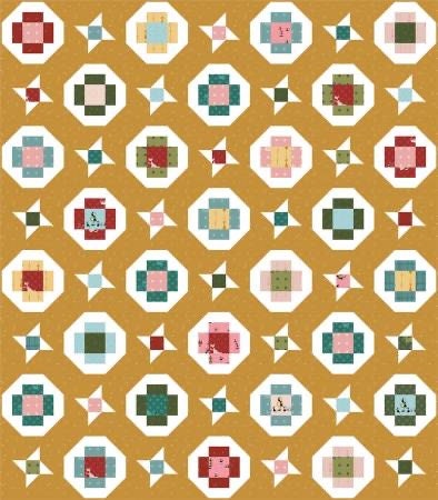 Amanda Niederhauser The Jedi Craft Girl Mod Flowers Quilt Pattern Finished Size: 63"x72"