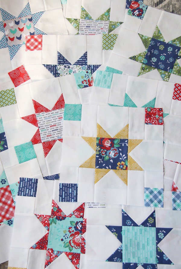 Cluck Cluck Sew Brightly Quilt Pattern (4 Size Variations Per Pattern)