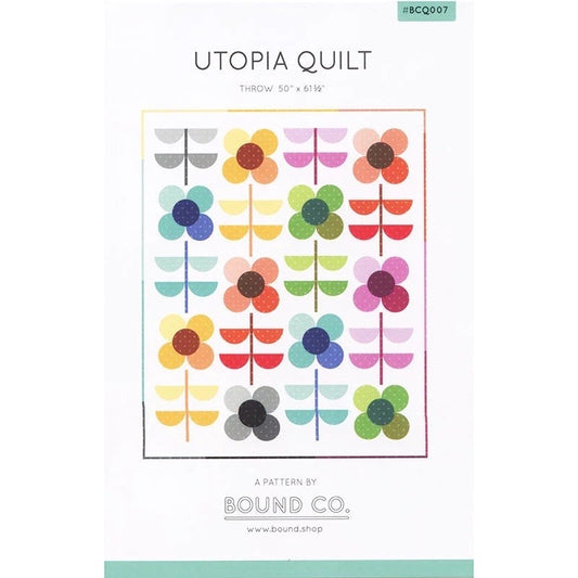 Bound Company Utopia Quilt Pattern Finished Size: 50"x61.5"