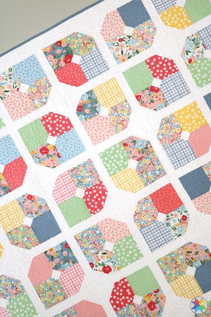 A Bright Corner Make Believe Quilt Pattern - 5 Size Variations Per Pattern