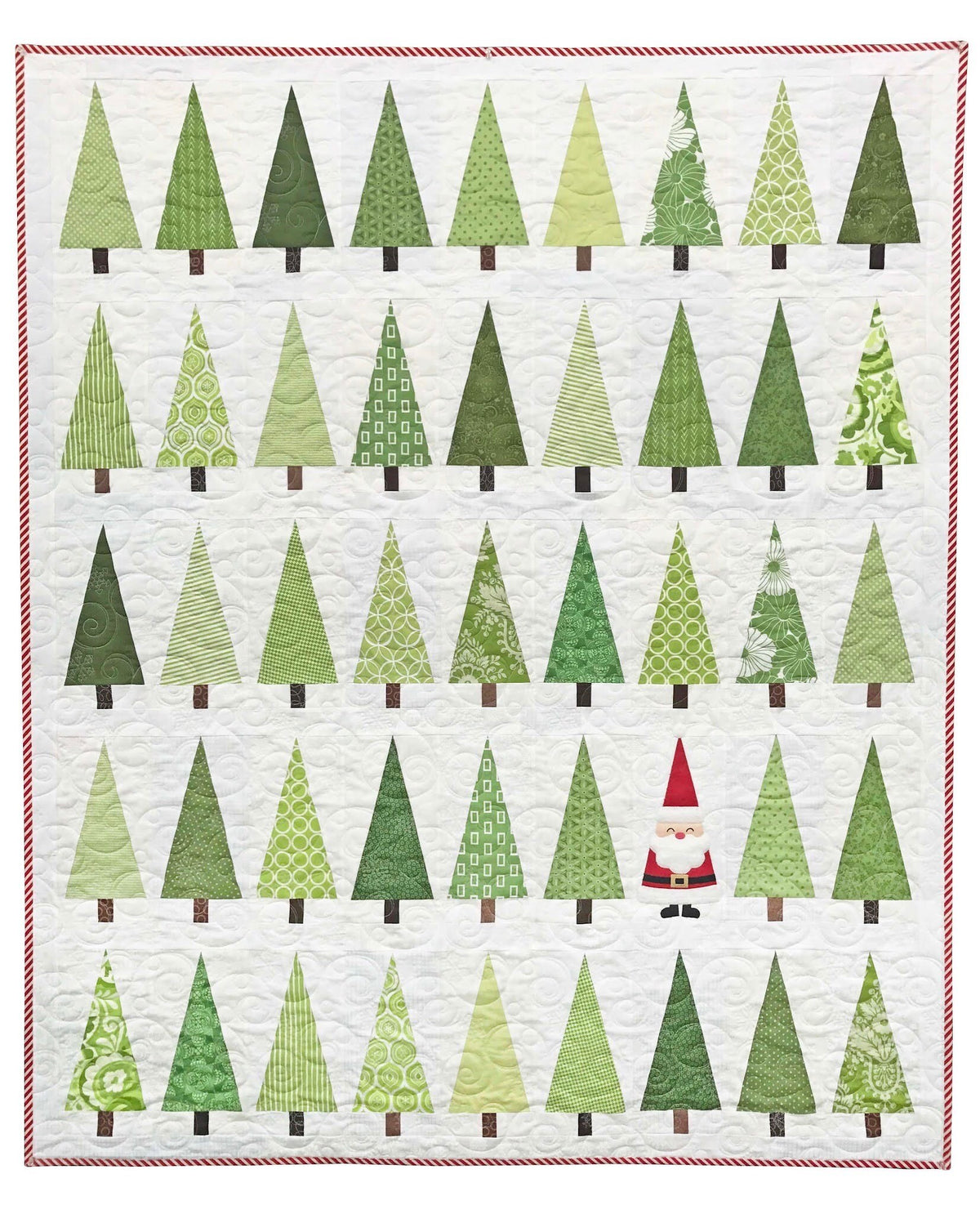 AAAHHHHH Quilting Santa In The Trees Quilt Pattern Finished Size: 50"x60"