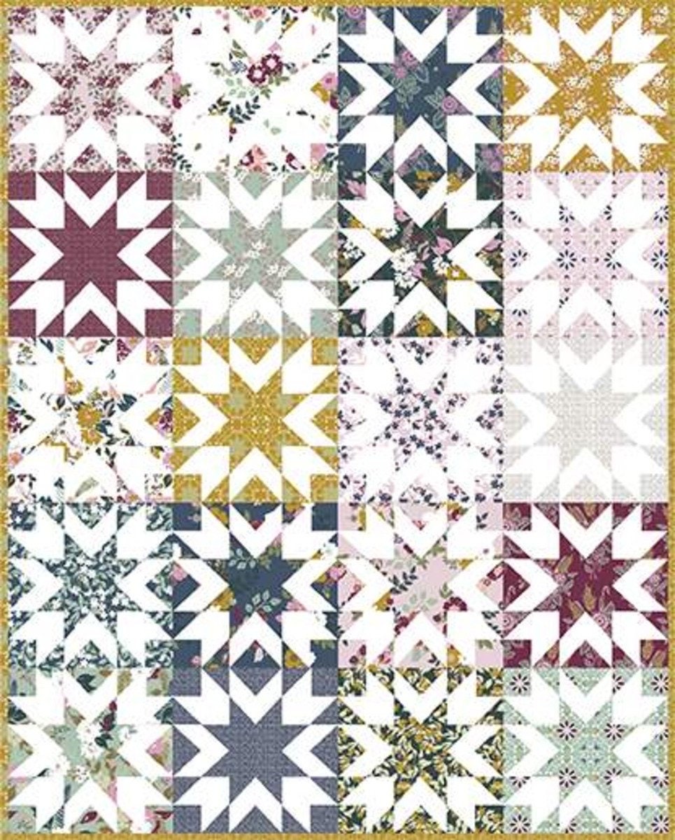Live-Love-Sew Pattern Co American Honey Quilt Pattern Finished Size: 70"x87"