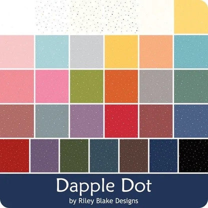 Riley Blake Rainbow Tiles Quilt Kit Featuring Dapple Dots Fabric Collection Finished Size: 88"x88"