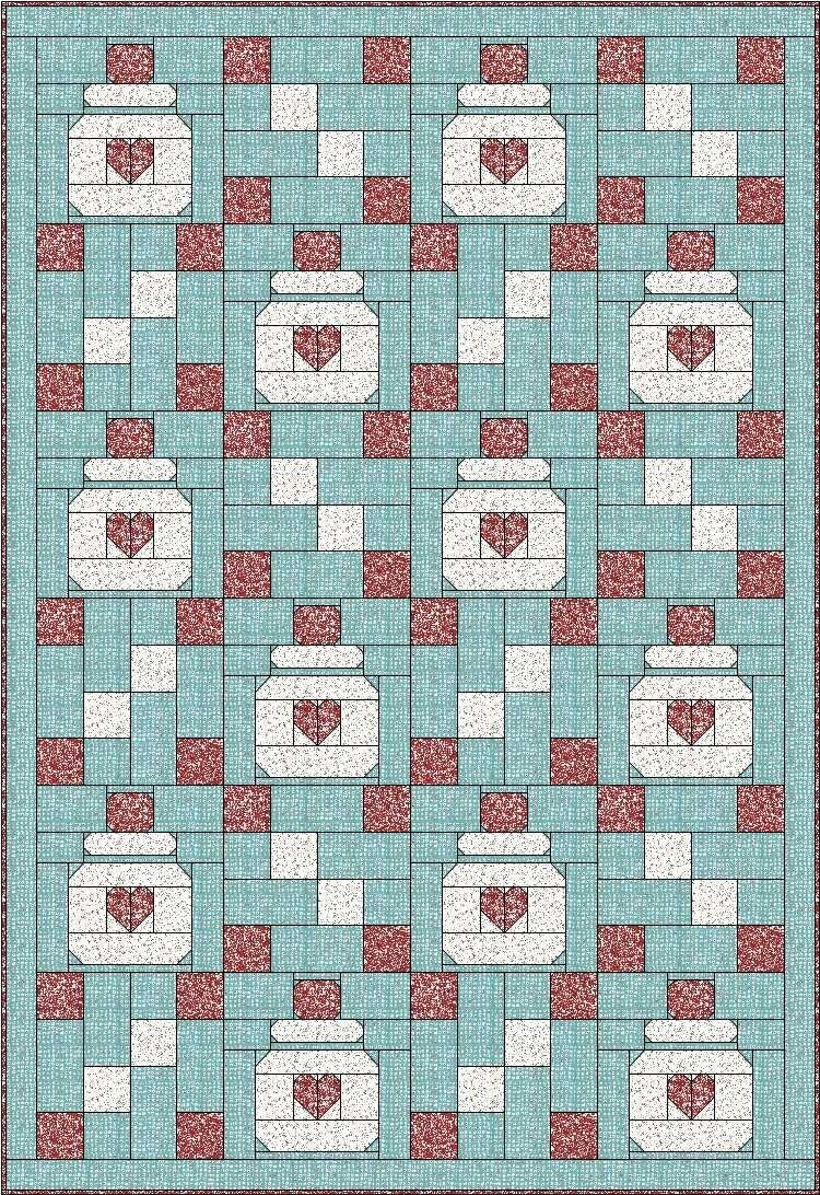 Laugh Yourself Into Stitches Love Potion No 9 Quilt Pattern Finished Size: 52"x76"