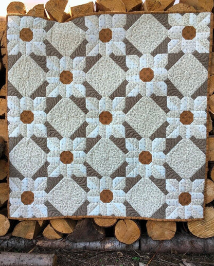 Laugh Yourself Into Stitches Cotton Daisies Quilt Pattern - 2 Size Variations Per Pattern