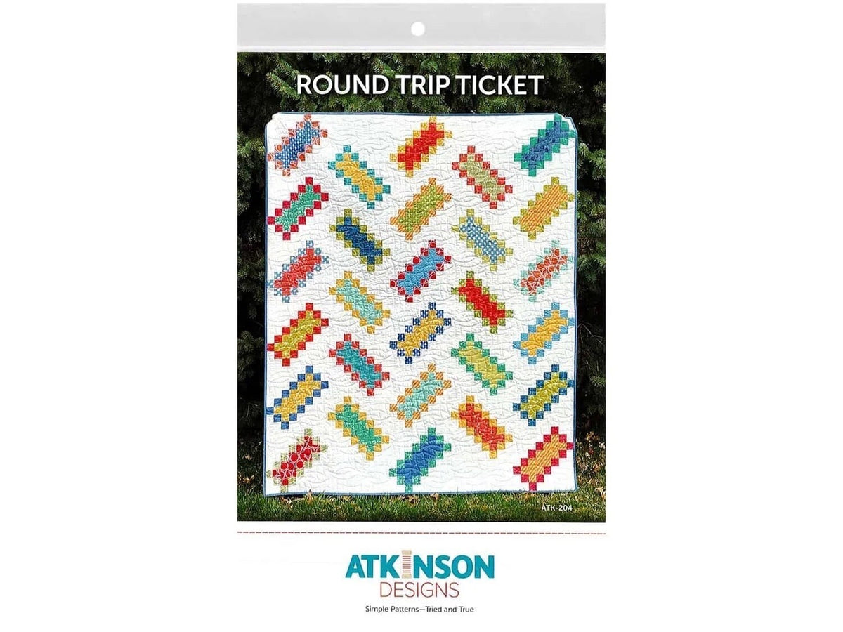Atkinson Designs Round Trip Ticket Quilt Pattern - 4 Size Variations Per Pattern