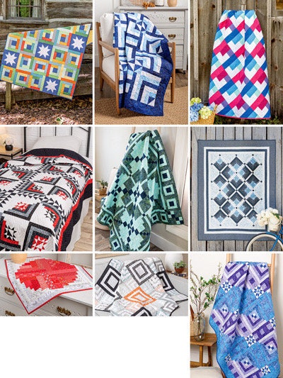 Annie's Quilting Creative Log Cabin Quilts Pattern Book - 10 Primary Log Cabin Designs (Softcover)