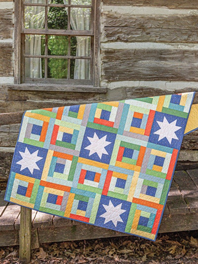 Annie's Quilting Creative Log Cabin Quilts Pattern Book - 10 Primary Log Cabin Designs (Softcover)
