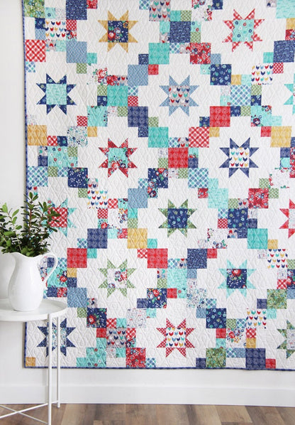 Cluck Cluck Sew Brightly Quilt Pattern (4 Size Variations Per Pattern)