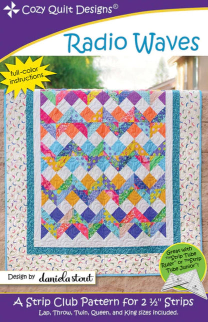 Cozy Quilt Designs Radio Waves Quilt Pattern - 5 Size Variations Per Pattern