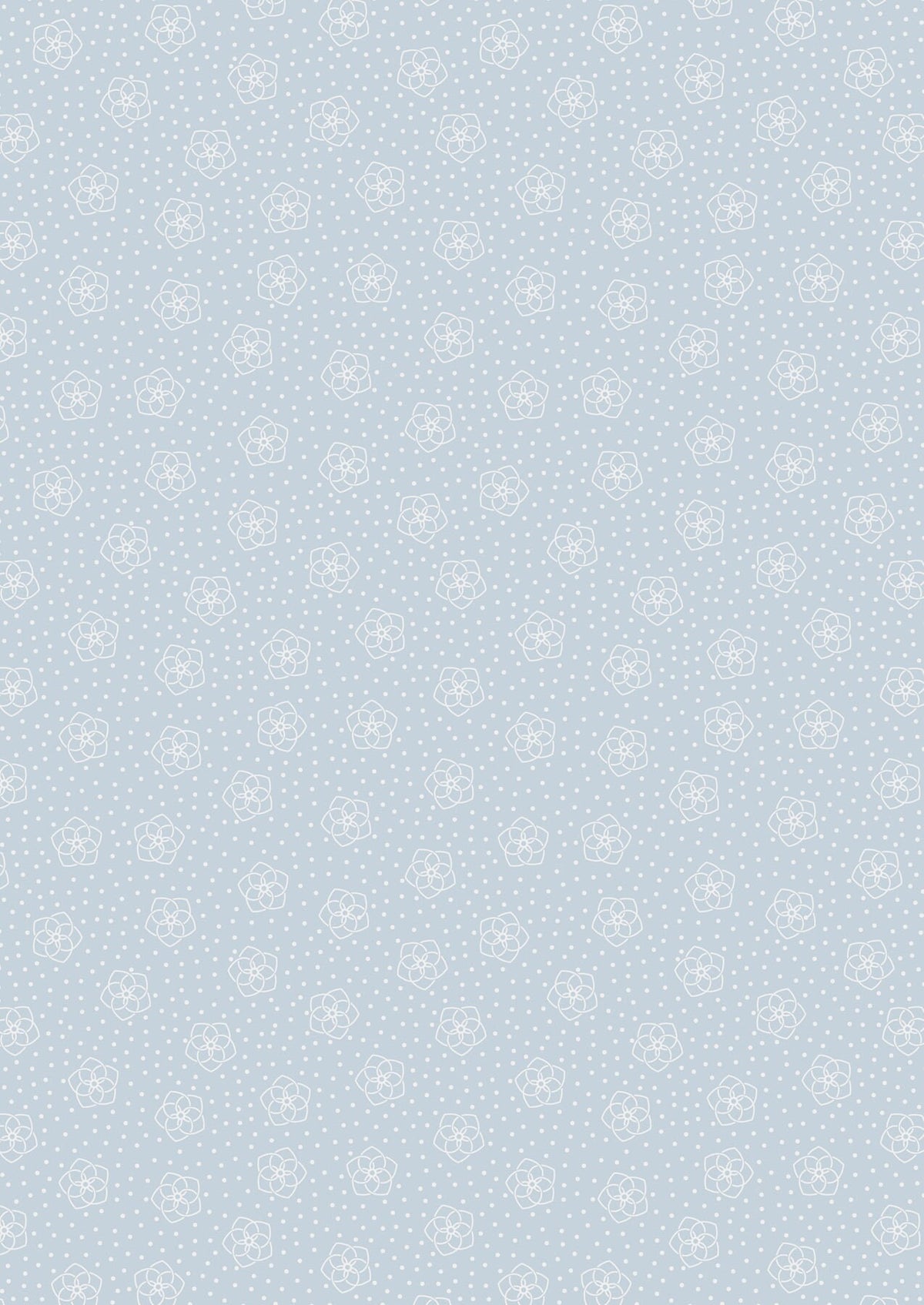 Lewis & Irene Celtic Fairies Fabric Collection Silver Metallic Celtic Flowers on Light Blue A732.2