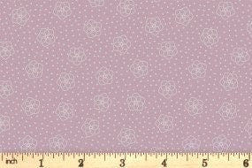 Lewis & Irene Celtic Fairies Fabric Collection Silver Metallic Celtic Flowers on Heather A732.3