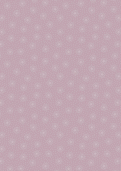 Lewis & Irene Celtic Fairies Fabric Collection Silver Metallic Celtic Flowers on Heather A732.3