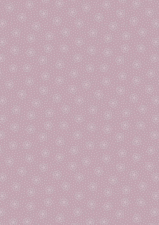 Lewis & Irene Celtic Fairies Fabric Collection Silver Metallic Celtic Flowers on Heather A732.3