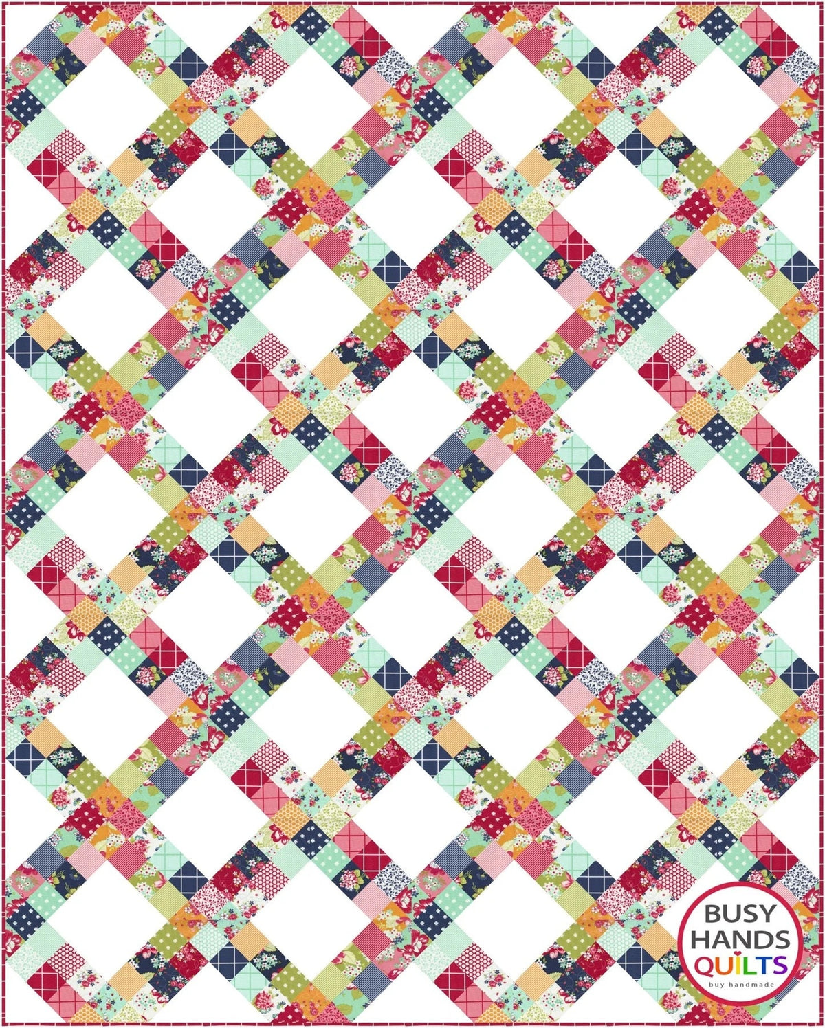 Busy Hands Quilts Hand Picked Quilt Pattern - 5 Size Variations Per Pattern