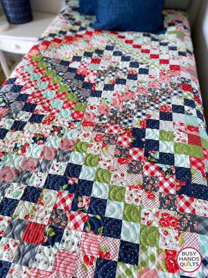 Busy Hands Quilts Scrappy Goodness Quilt Pattern - 5 Size Variations Per Pattern