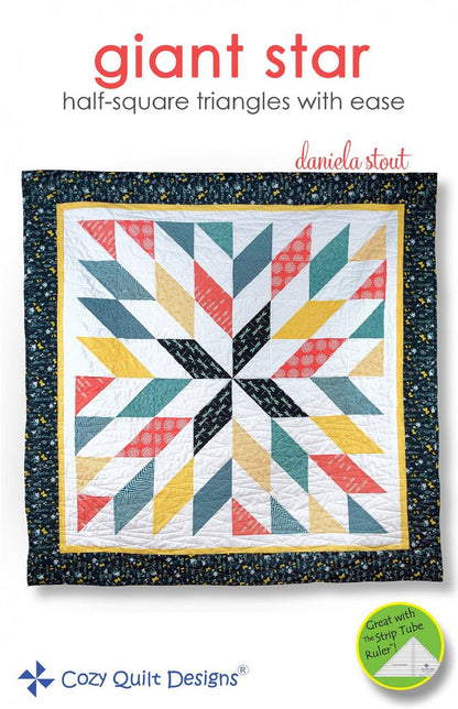 Cozy Quilt Designs Giant Star Quilt Pattern (5 Size Variations Per Pattern)
