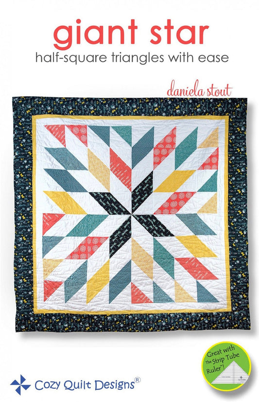 Cozy Quilt Designs Giant Star Quilt Pattern (5 Size Variations Per Pattern)
