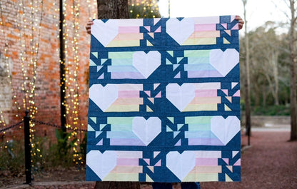 Modernly Morgan Confetti Hearts Quilt Pattern - 2 Size Variations Per Pattern