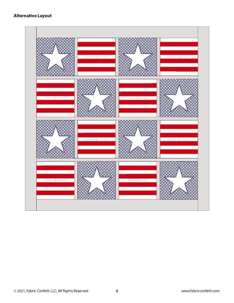 Fabric Confetti Stars & Stripes In-the-Hoop Wall Hanging Machine Embroidery CD - 2 Size Variations Per Pattern - BONUS SVG Files