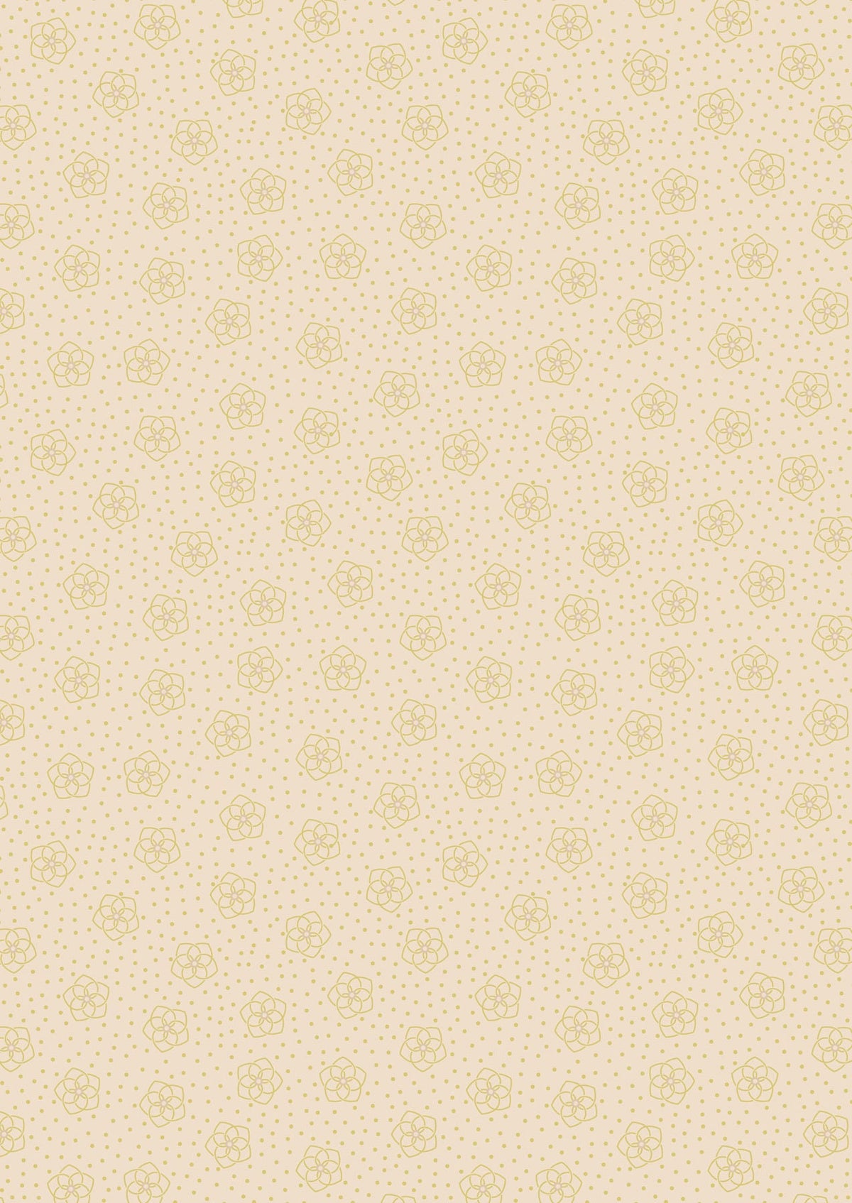 Lewis & Irene Celtic Fairies Fabric Collection Gold Metallic Celtic Flowers on Dark Cream A732.1