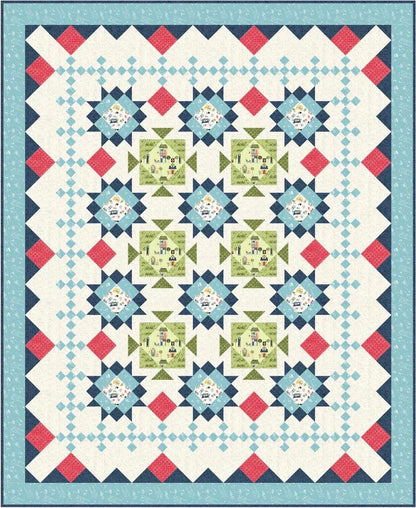 Bound To Be Quilting Stars Point Home Quilt Pattern Finished Size: 77"x94"