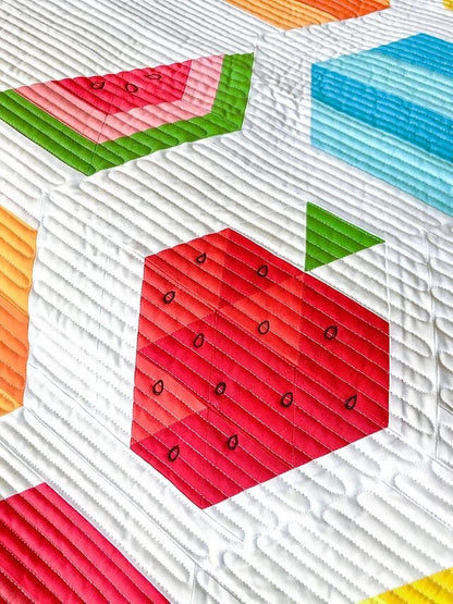 Krista Moser's The Quilted Life Fresh Fruit Sampler Quilt Pattern - 2 Size Variations Per Pattern