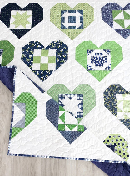 A Bright Corner Wholehearted Quilt Pattern - 4 Size Variations Per Pattern